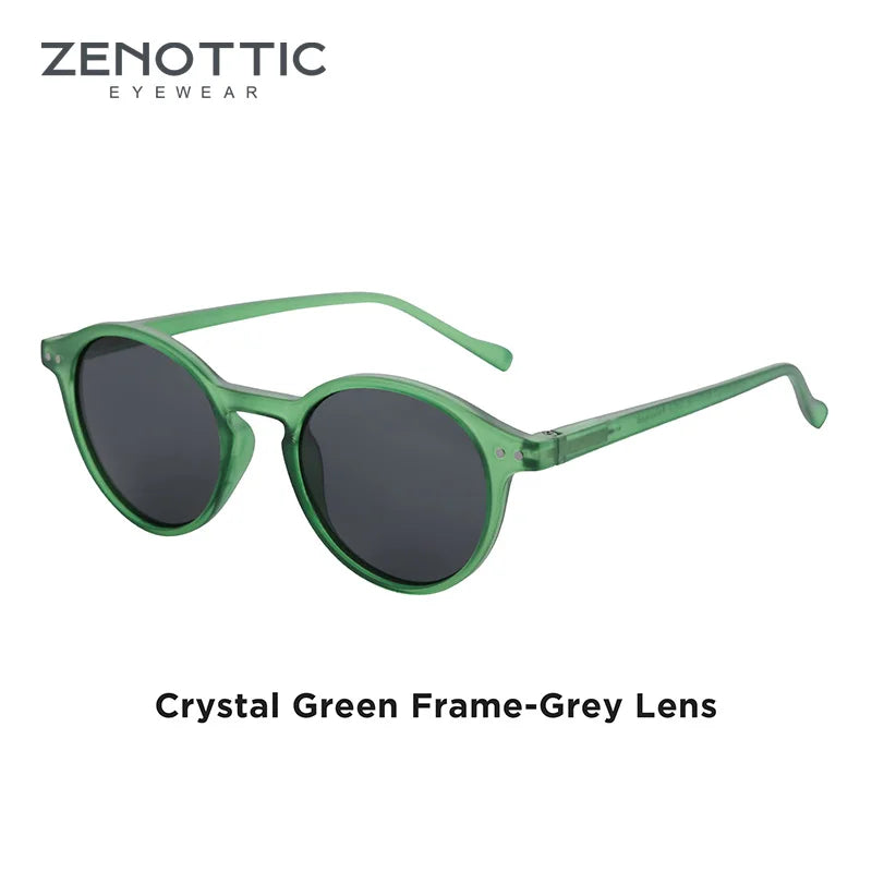 ZENOTTIC Retro Circular Polarized Sunglasses (S Size) – Vintage Small Round UV400 Goggles for Men & Women