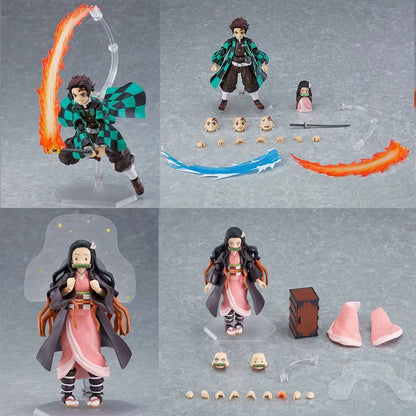 Figma Demon Slayer Action Figures – Rengoku, Tanjirou, Nezuko & Zenitsu Kimetsu no Yaiba Toys