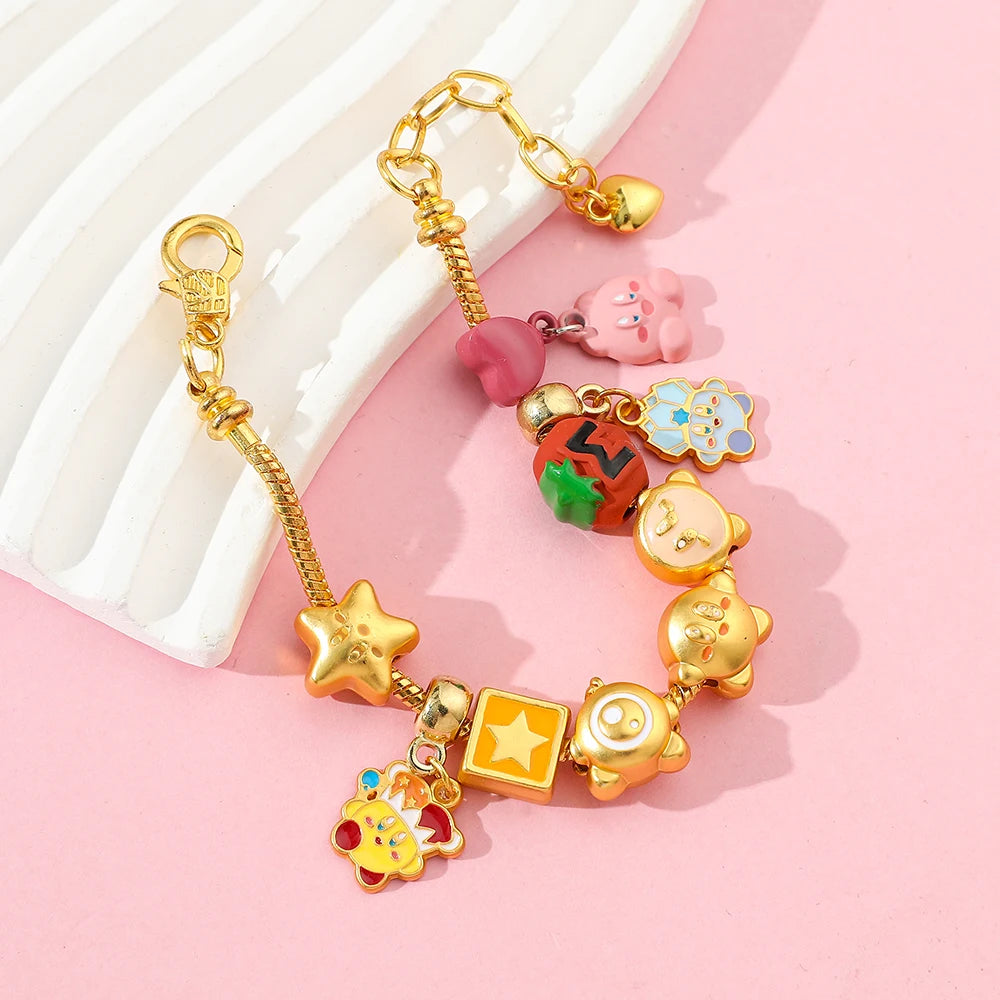 Kirby DIY Beaded Bracelet - Cute Cartoon Gaming Fashion Accessory, Cosplay Prop & Gift for Fans