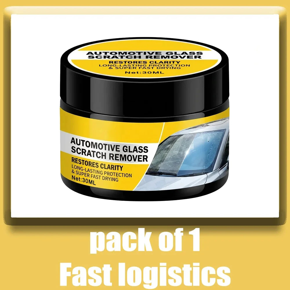Car Glass Polishing Compound - Windshield Scratch Repair & Mirror Restoration Paste for Glass Brightening