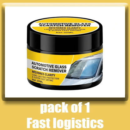 Car Glass Polishing Compound - Windshield Scratch Repair & Mirror Restoration Paste for Glass Brightening