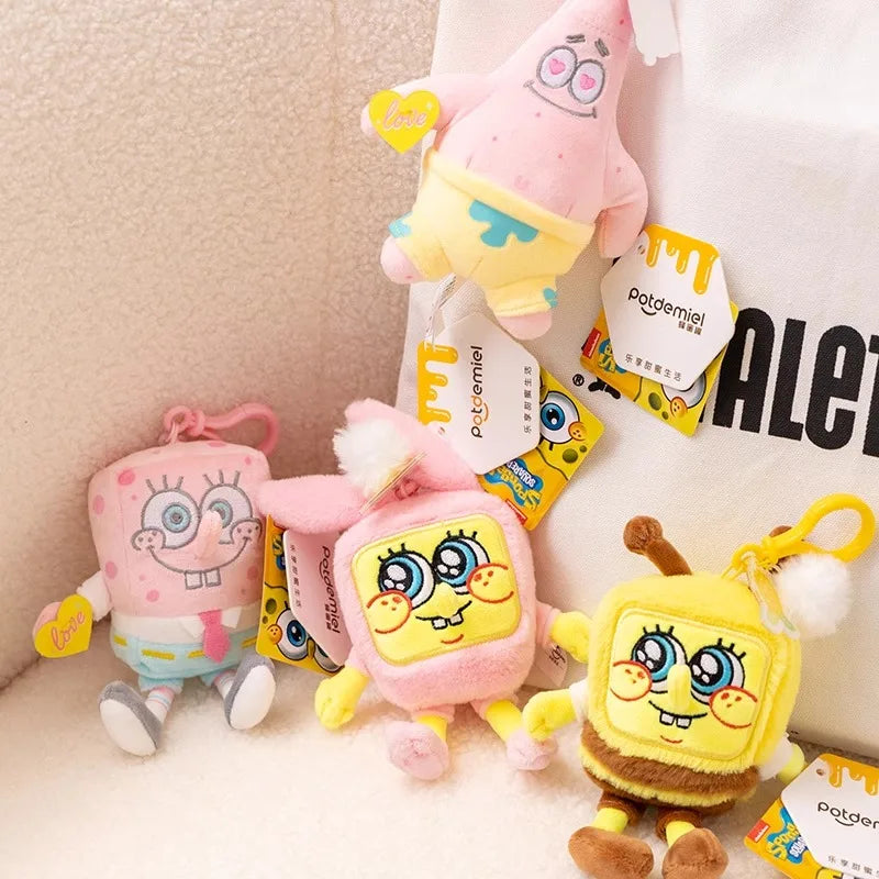 Anime Spongebob SquarePants Plush Toys – Patrick, Squidward, Mr. Krabs & Gary Stuffed Cartoon Toys, Birthday Gift for Kids