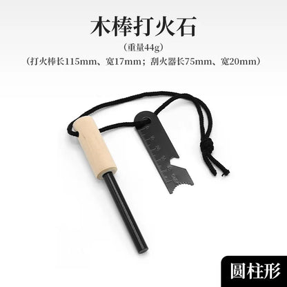 Outdoor Survival Magnesium Flint Fire Starter – American Style Ignition Rod for Camping & Hiking