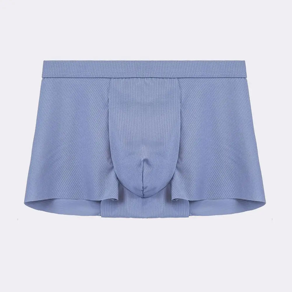 Men’s 3D U-Convex Boxer Briefs – Seamless Mid-Rise Ergonomic Underwear, Solid Color Comfortable Traceless Fit Boxers