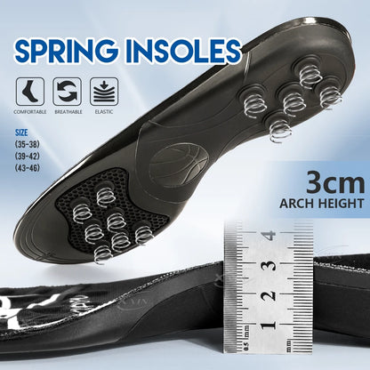Spring Silicone Gel Insoles - Elastic Cushioning Sport Shoe Inserts for Basketball