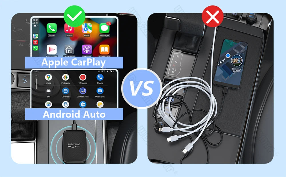 5-in-1 CarPlay AI Box – Wireless Android Auto Adapter and Multimedia Player for YouTube, Netflix, and Auto Connect