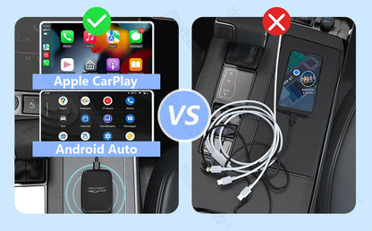 5-in-1 CarPlay AI Box – Wireless Android Auto Adapter and Multimedia Player for YouTube, Netflix, and Auto Connect