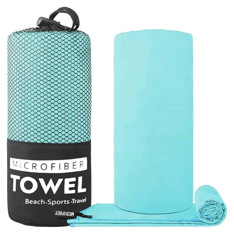 Quick Dry Microfiber Travel Towel – Ultra Absorbent, Super Soft & Compact Sports/Camping Towel for Outdoor Use (1pc)