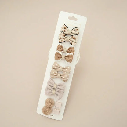 10Pcs Kids Hair Accessories Set - Cute Bow Hair Clips and Barrettes for Baby Girls