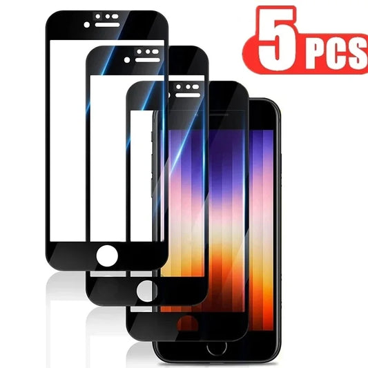 5PCS Tempered Glass Screen Protector for iPhone 7/8/6/6S Plus & SE 2020/2022