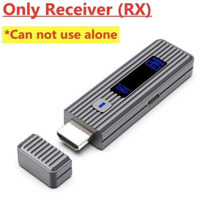 Wireless HDMI Video Transmitter & Receiver Extender Kit – TV Stick Dongle Adapter for PC, Camera, Laptop to Projector, Monitor & TV