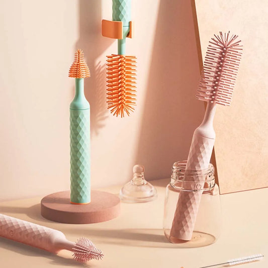 Electric Silicone Bottle Brush Set | 360 Degree Rotating Baby Pacifier Cup Cleaning Brush | with 1200mAh Lithium Battery