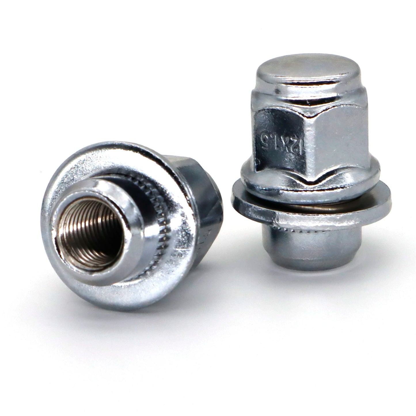 4pcs M12x1.5 Silver Wheel Lug Nuts – Compatible with Toyota 4Runner, Tacoma, Camry, RAV4, Prius, C-HR & Lexus ES350 IS300