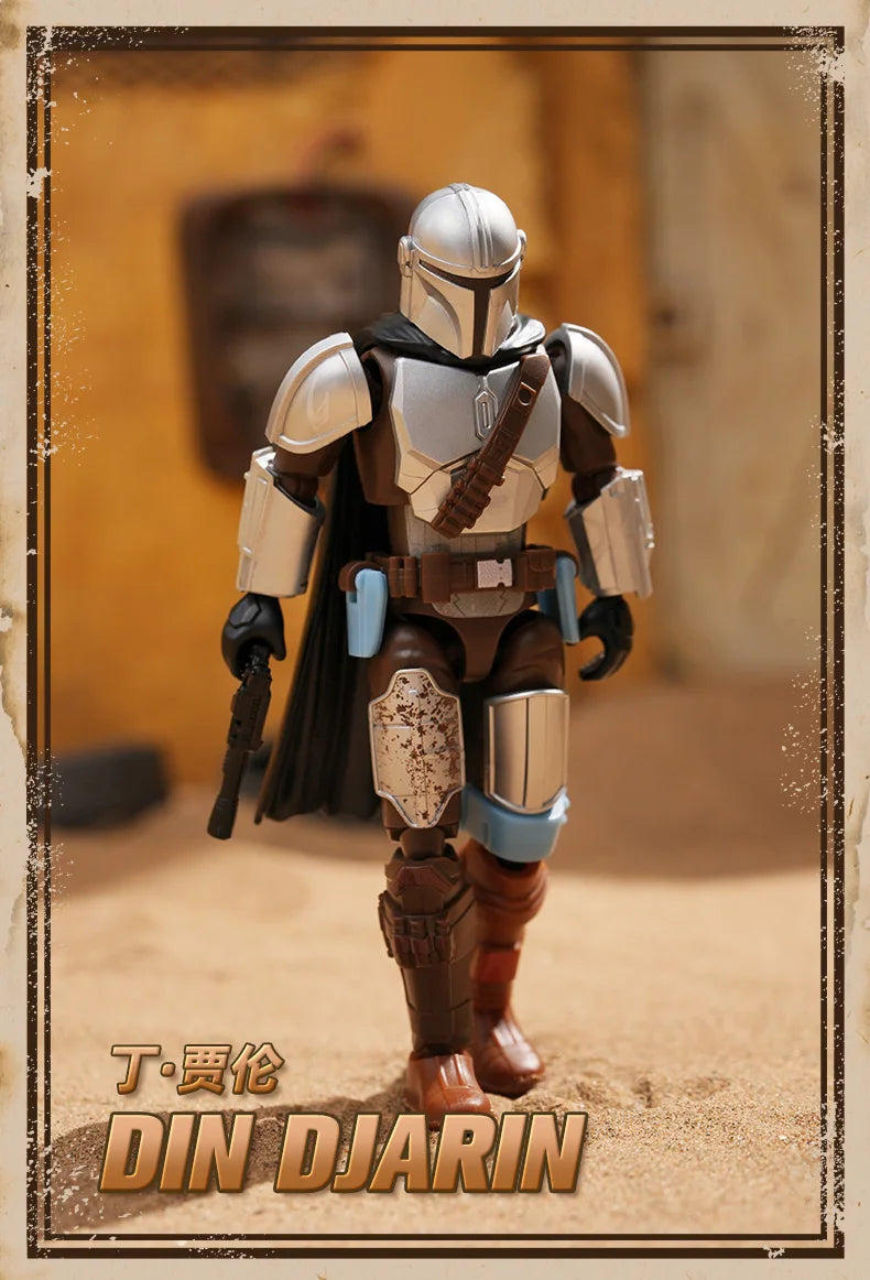 BLOKEES GV01 Star Wars Mandalorian Action Figure – Mando Djarin, Grogu, Boba Fett & Stormtrooper Collectible Toy Gift