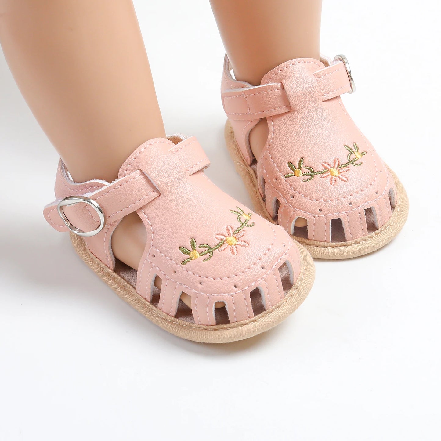 Infant Baby Sandals – Summer Newborn Crib Shoes, Flat First Walkers for Boys & Girls, Wedding Dress Shoes