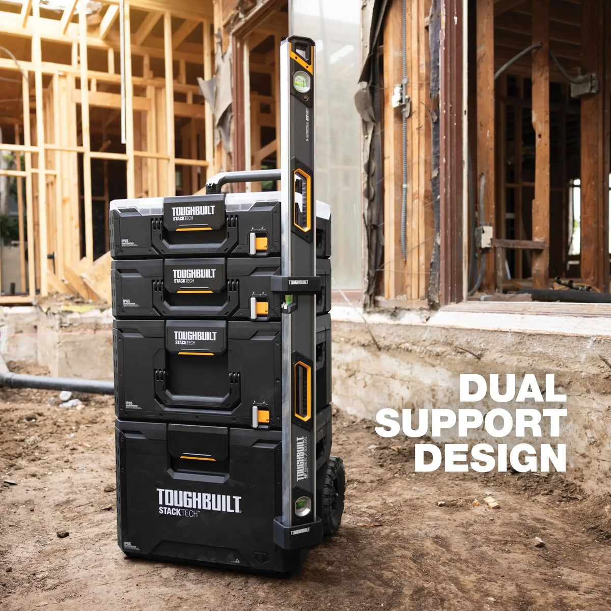 TOUGHBUILT TB-B1-A-54 STACKTECH Tool Holder - Vertical Stackable Plastic Toolbox Organizer for Portable Tool Storage