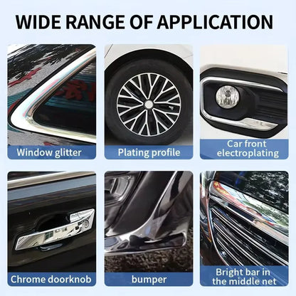 Automotive Chrome Repair Paste – Oxidized Chrome Trim & Badge Restorer with Application Sponge