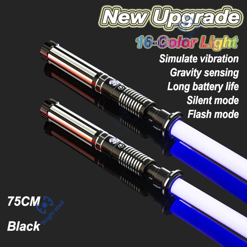 RGB Metal Lightsaber Toy – 15-Color Changing Laser Sword with Sound Effects, Force FX Jedi Blaster Gift for Kids
