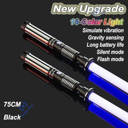 RGB Metal Lightsaber Toy – 15-Color Changing Laser Sword with Sound Effects, Force FX Jedi Blaster Gift for Kids