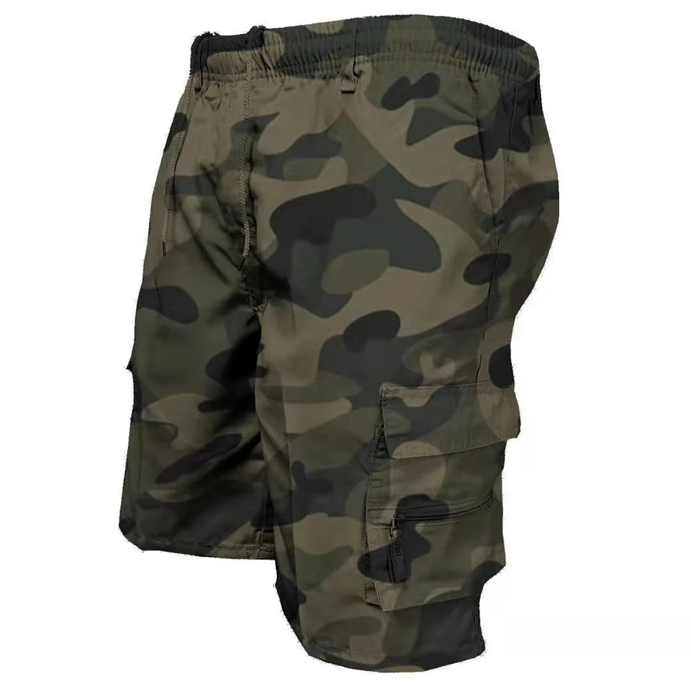 Men's Tactical Cargo Shorts - Camouflage Military Pocket Shorts for Hiking, Sports & Casual Wear