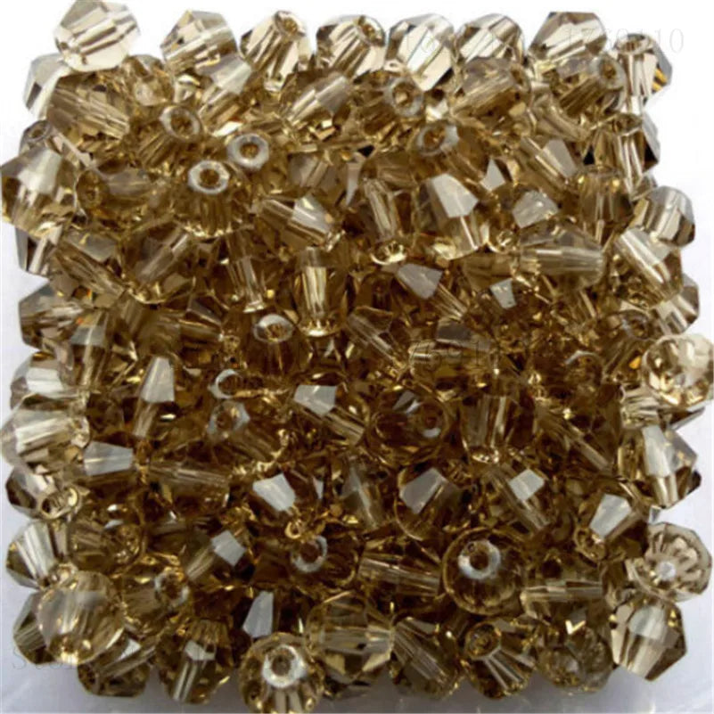 Isywaka 3–8mm Austria Crystal Bicone Glass Beads – Colorful Faceted Loose Spacer Beads for DIY Jewelry Making, Bracelet & Charm Craft Supplies
