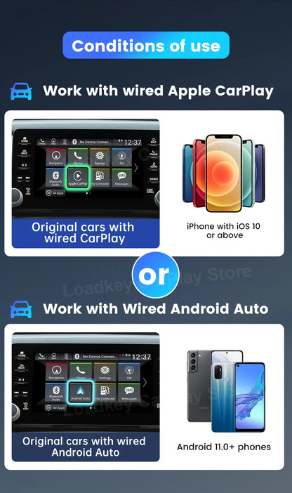 CarlinKit 5.0 & 4.0 Wireless CarPlay & Android Auto Adapter — Waze, Music, Spotify for Audi, Golf, Peugeot, Mazda, KIA, Mercedes, MG