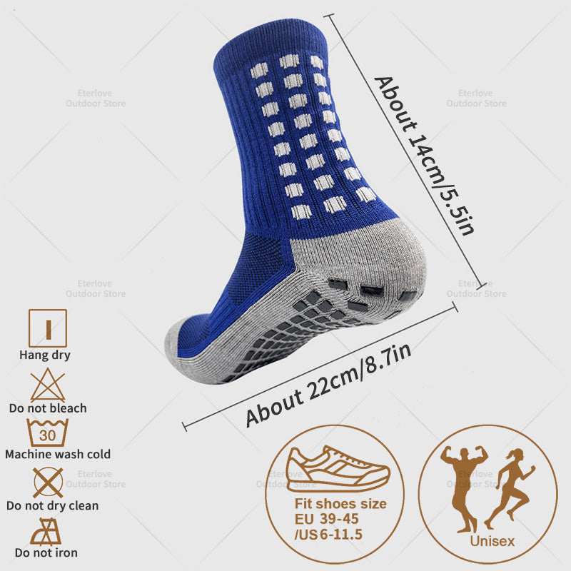Anti-Slip Football Socks - Non-Slip Soccer, Basketball, Tennis & Cycling Grip Socks for Men