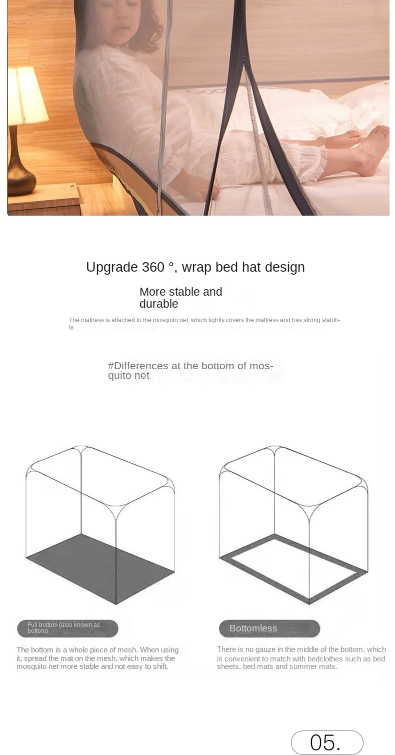 No-Installation Mosquito Net – Integrated Summer Room Netting for Easy Home Decoration