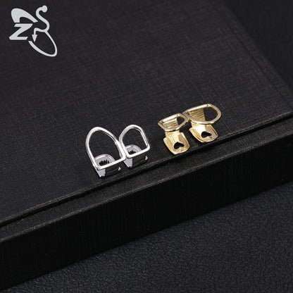 ZS Hip Hop Grillz – Silver/Gold Plated CZ Crystal Cross & Rose Star Tooth Cap, Top & Bottom Set