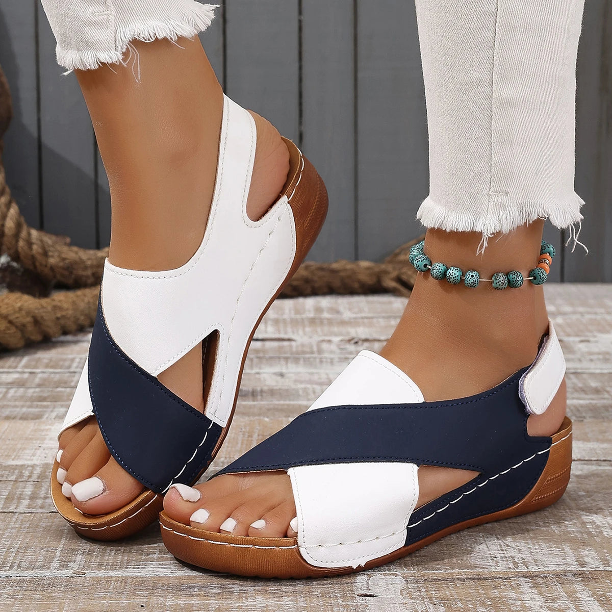 Women’s Summer Wedge Sandals – Casual Plus Size Walking Shoes & Party Footwear for Ladies