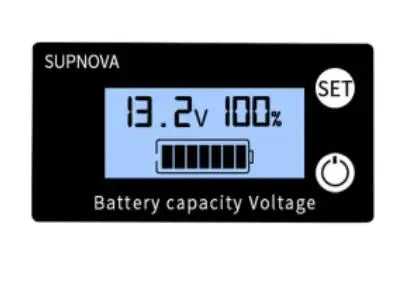 Battery Capacity Indicator Voltmeter – DC 8V-100V for Lead Acid, Lithium & LiFePO4 Cars & Motorcycles