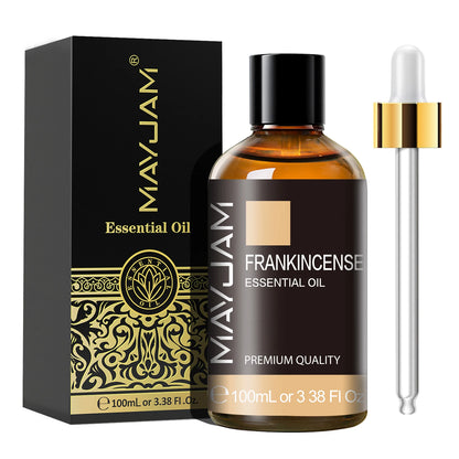 MAYJAM 100ml Essential Oil with Dropper - Sandalwood, Lavender, Eucalyptus & Vanilla for Humidifiers & Candles