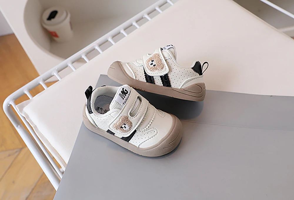 2025 Toddler Shoes — PU Leather Soft-Sole Sneakers for Baby Boys & Girls, Ergonomic First-Step Sport Shoes