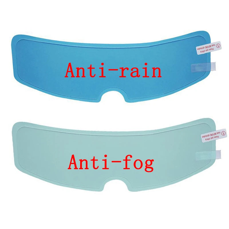 4PCS Universal Motorcycle Helmet Anti-Fog & Rainproof Film - Clear Coating Sticker for Helmet Accessories
