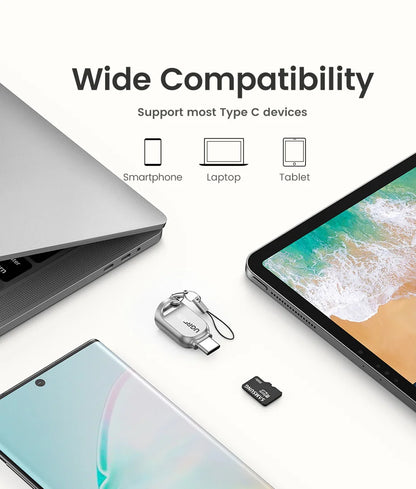 UGREEN USB-C to Micro SD/TF Card Reader – USB 3.0 OTG Adapter for Laptop, PC, Tablet & Phone (Windows/MacOS)