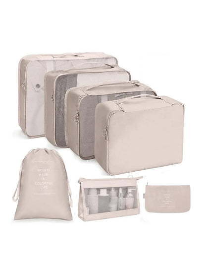 7–10 Pc Travel Organizer Storage Bags Set – Portable Packing Cubes for Suitcase, Clothes, Shoes & Luggage Tidy Pouch
