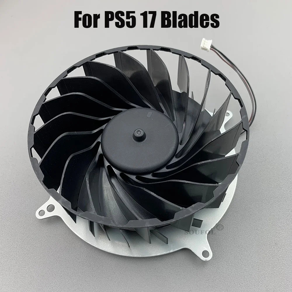 Original PS5 Internal Cooling Fan — 17 & 23 Blade Replacement Cooler for PlayStation 5 Console