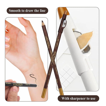 White Barber Beard Pencil & Edge Hairline Razor – Precision Hairline Shaping Pen with Sharpener for Beard & Hair Contouring Makeup Tool