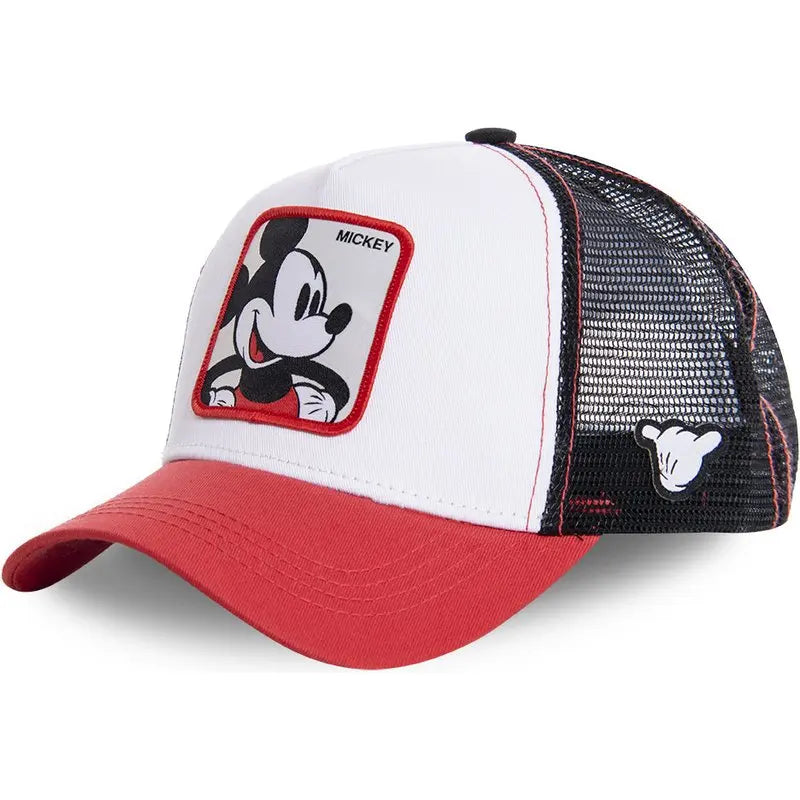 High-Quality Disney Anime Cartoon Snapback – Cotton Baseball Cap for Men & Women, Hip Hop Dad Hat, Trucker Mesh Hat