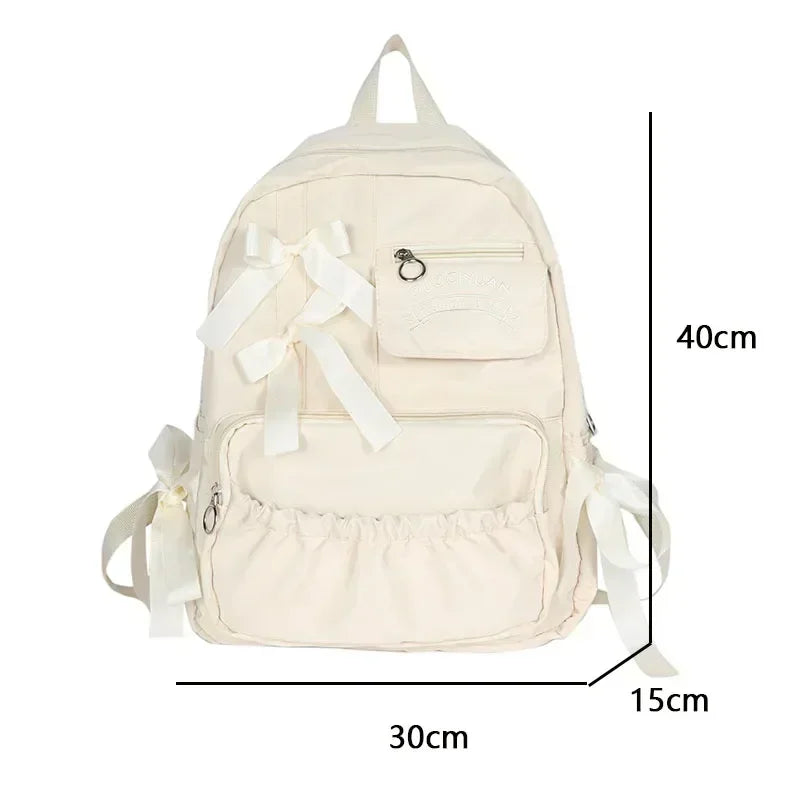 Fashion Canvas Backpack for Women - Anti-Theft Shoulder Bag - New School Bag for Teen Girls