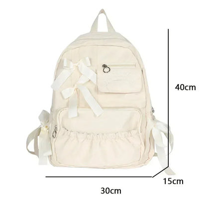 Fashion Canvas Backpack for Women - Anti-Theft Shoulder Bag - New School Bag for Teen Girls
