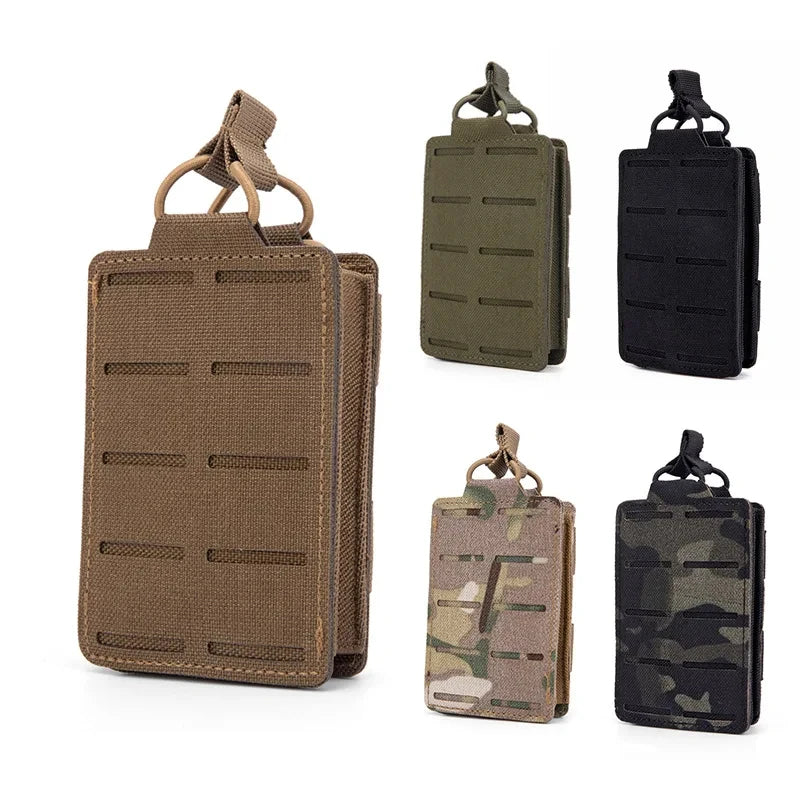 Tactical 5.56mm Mag Pouch – Single Magazine Open-Top MOLLE Bag for M4, M14, M16, AR-15 Rifle Magazines