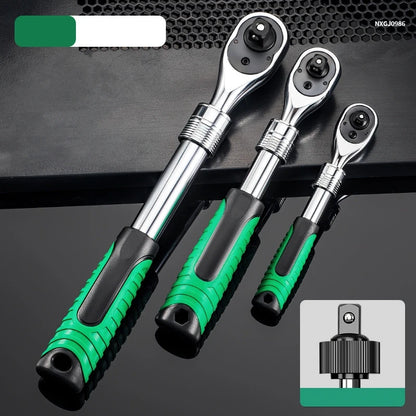 # Telescopic Ratchet Wrench Set - 72-Tooth Quick Release Adjustable Head Tool for Automotive Repair