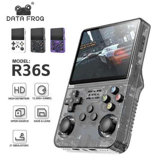 Data Frog R36S Retro Handheld Video Game Console: Linux System, 3.5 Inch IPS Screen - R35S Plus Portable Pocket Video Player, Enjoy Retro Gaming Anywhere!