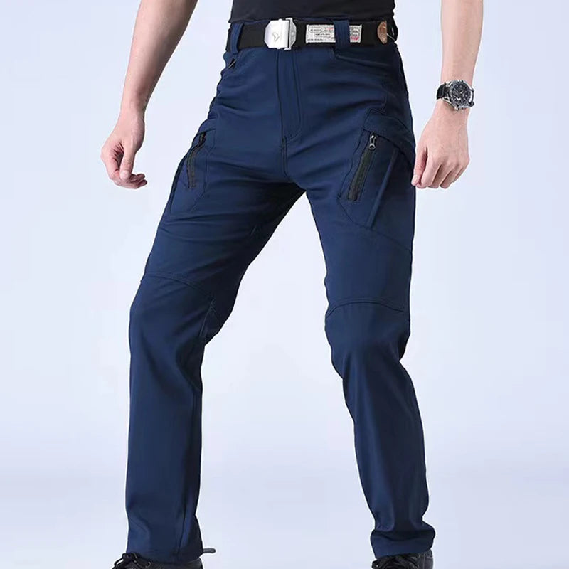 Men's Spring & Autumn Cargo Pants — Elastic Outdoor Trousers for Hiking, Trekking, Camping, Running & Cycling