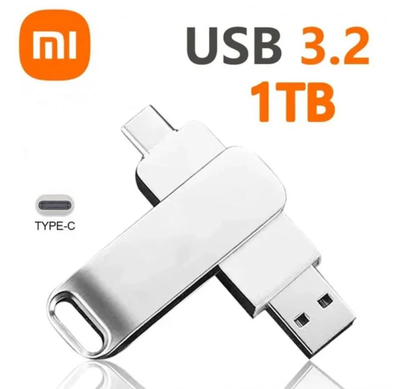 Xiaomi 16TB USB 3.2 Flash Drive — Super High-Speed Metal U Disk, Waterproof Type-C SSD Pen Drive