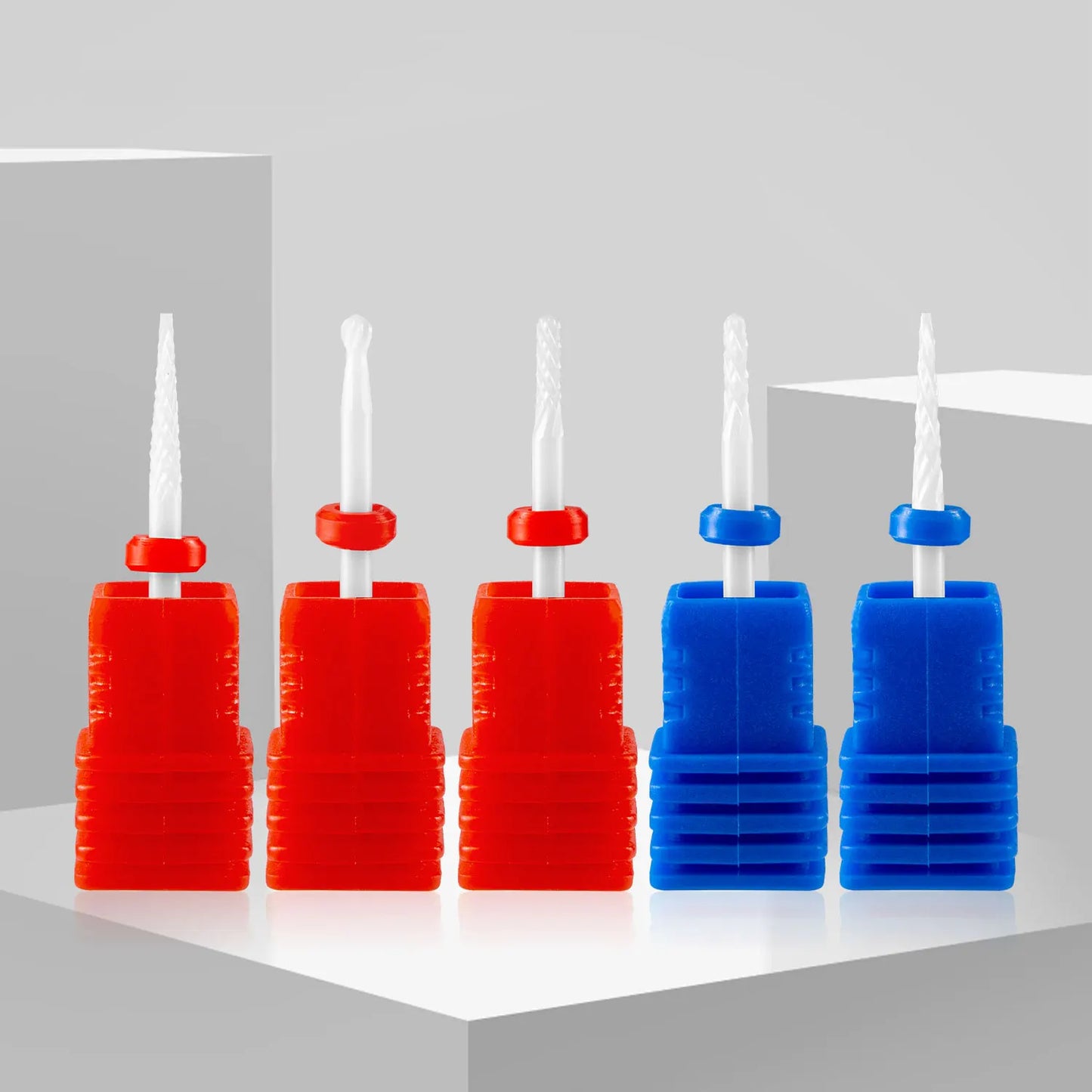 5PCS Ceramic Nail Drill Bit Set - Electric Milling Cutter Bits for Manicure & Pedicure Nail Machine Accessories
