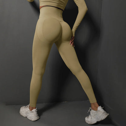 High Waist Women’s Yoga Leggings – Seamless Push-Up Fitness, Running & Gym Pants with Hip Lift and High Elasticity
