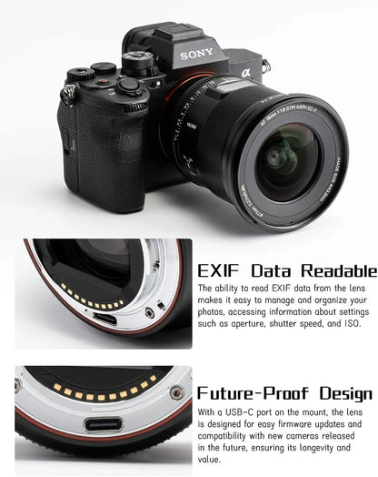 Viltrox AF 16mm F1.8 FE Wide Angle Fisheye Lens – Full Frame Camera Lens for Sony E Mount A7II, A7III, A7IV, A7SIII, A7RV, ZVE1