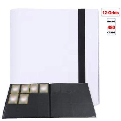 Trading Card Binder - 160/360/480 Capacity Side-Loading PP Card Holder Album for Gaming Cards
